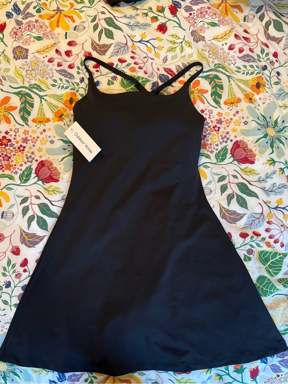Outdoor Voices Black Tank Dress